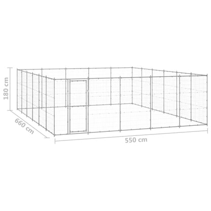Outdoor-Hundezwinger Verzinkter Stahl 36,3 M²