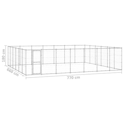 Outdoor-Hundezwinger Verzinkter Stahl 50,82 M²
