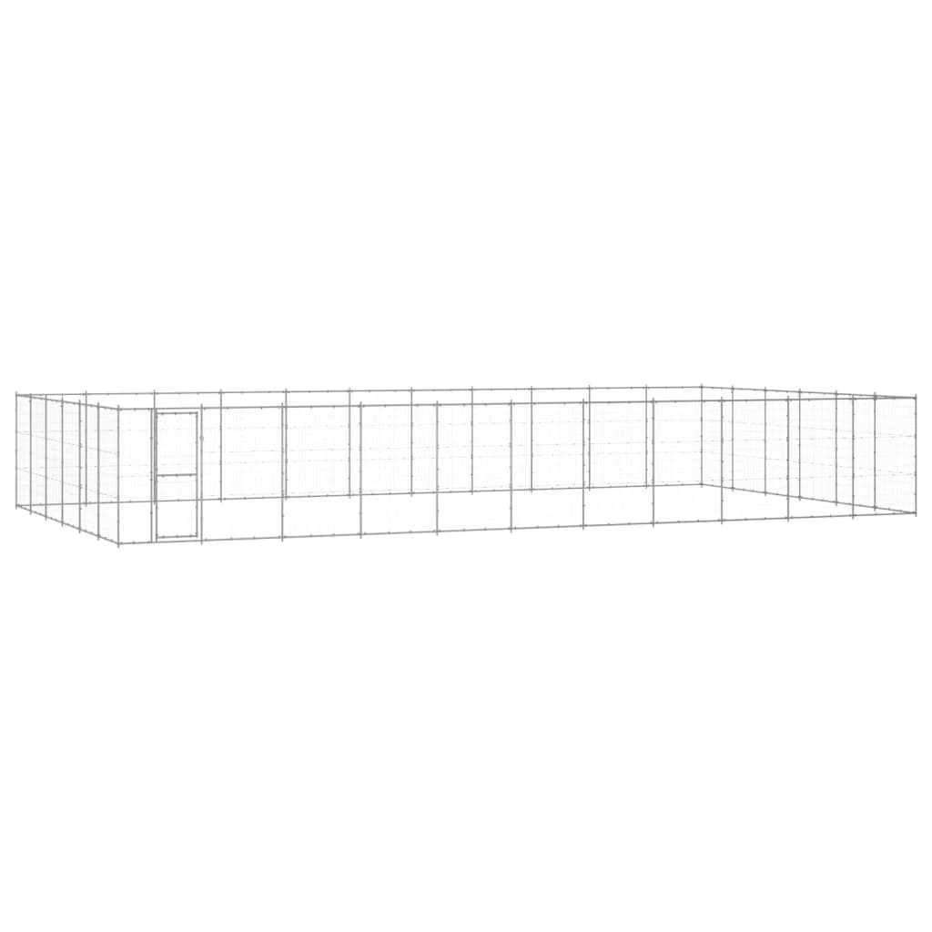 Outdoor-Hundezwinger Verzinkter Stahl 79,86 M²