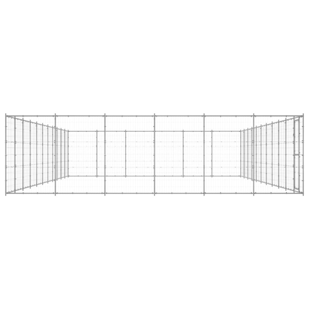 Outdoor-Hundezwinger Verzinkter Stahl 79,86 M²