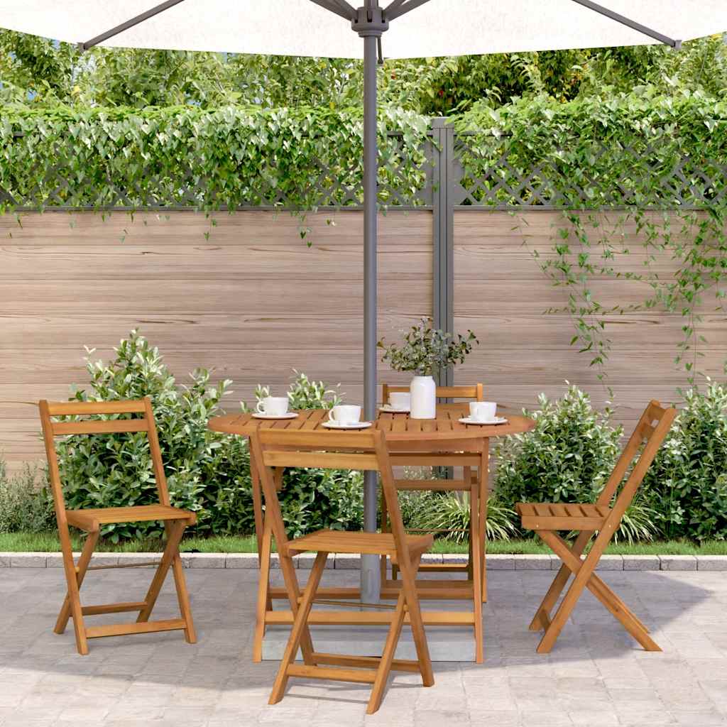 Klappbarer Gartentisch 110 Cm Massivholz Akazie