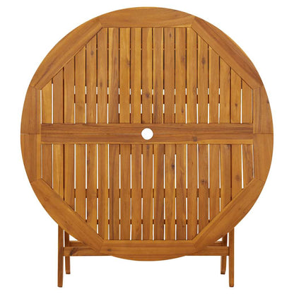 Klappbarer Gartentisch 110 Cm Massivholz Akazie