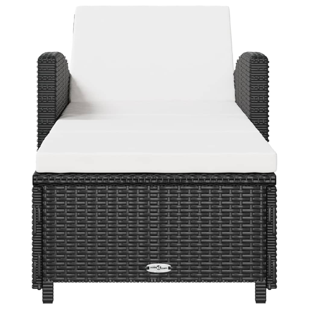 Sonnenliege Mit Cremeweißer Auflage Poly Rattan