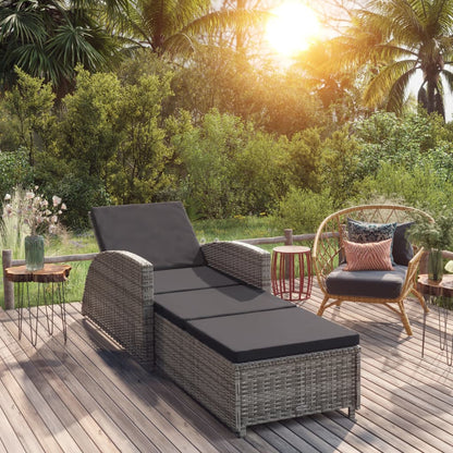 Sonnenliege Mit Cremeweißer Auflage Poly Rattan