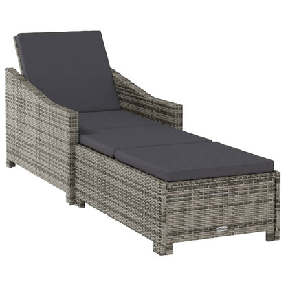 Sonnenliege Mit Dunkeler Auflage Poly Rattan