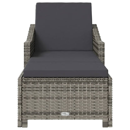 Sonnenliege Mit Dunkeler Auflage Poly Rattan