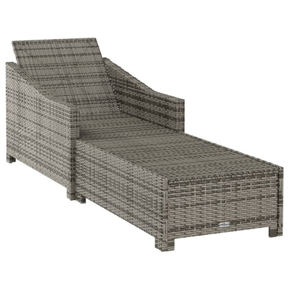 Sonnenliege Mit Dunkeler Auflage Poly Rattan