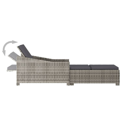 Sonnenliege Mit Dunkeler Auflage Poly Rattan