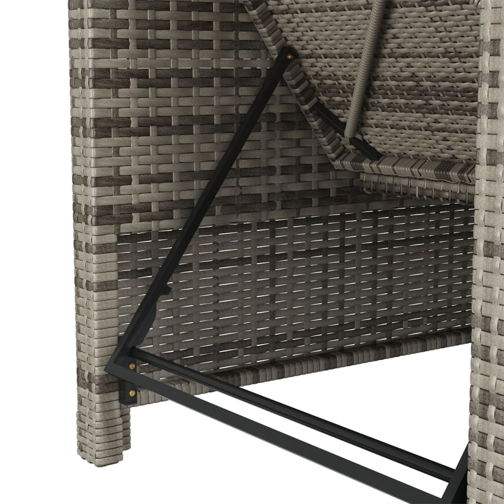 Sonnenliege Mit Dunkeler Auflage Poly Rattan