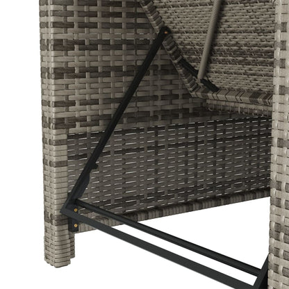 Sonnenliege Mit Dunkeler Auflage Poly Rattan