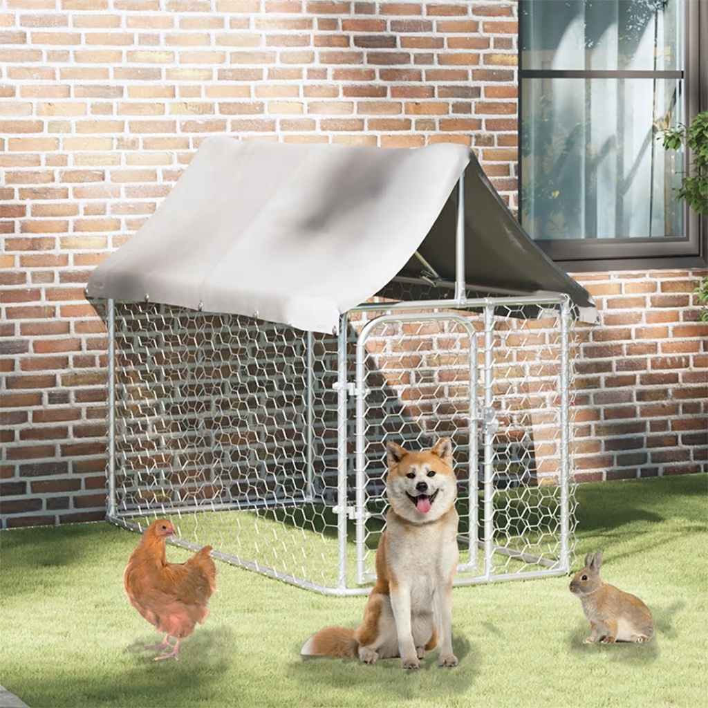Outdoor-Hundezwinger Mit Dach