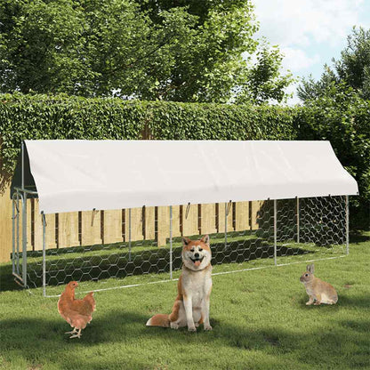 Outdoor-Hundezwinger Mit Dach