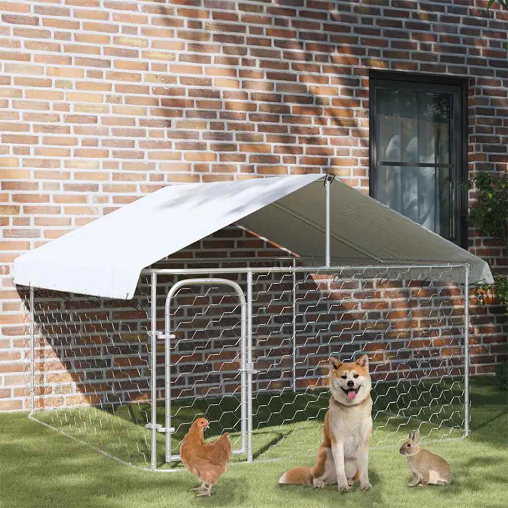 Outdoor-Hundezwinger Mit Dach