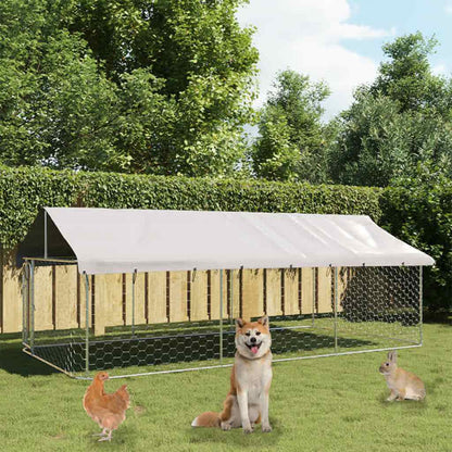 Outdoor-Hundezwinger Mit Dach