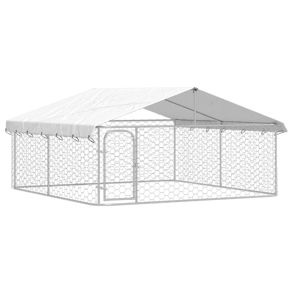 Outdoor-Hundezwinger Mit Dach