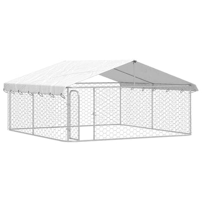 Outdoor-Hundezwinger Mit Dach