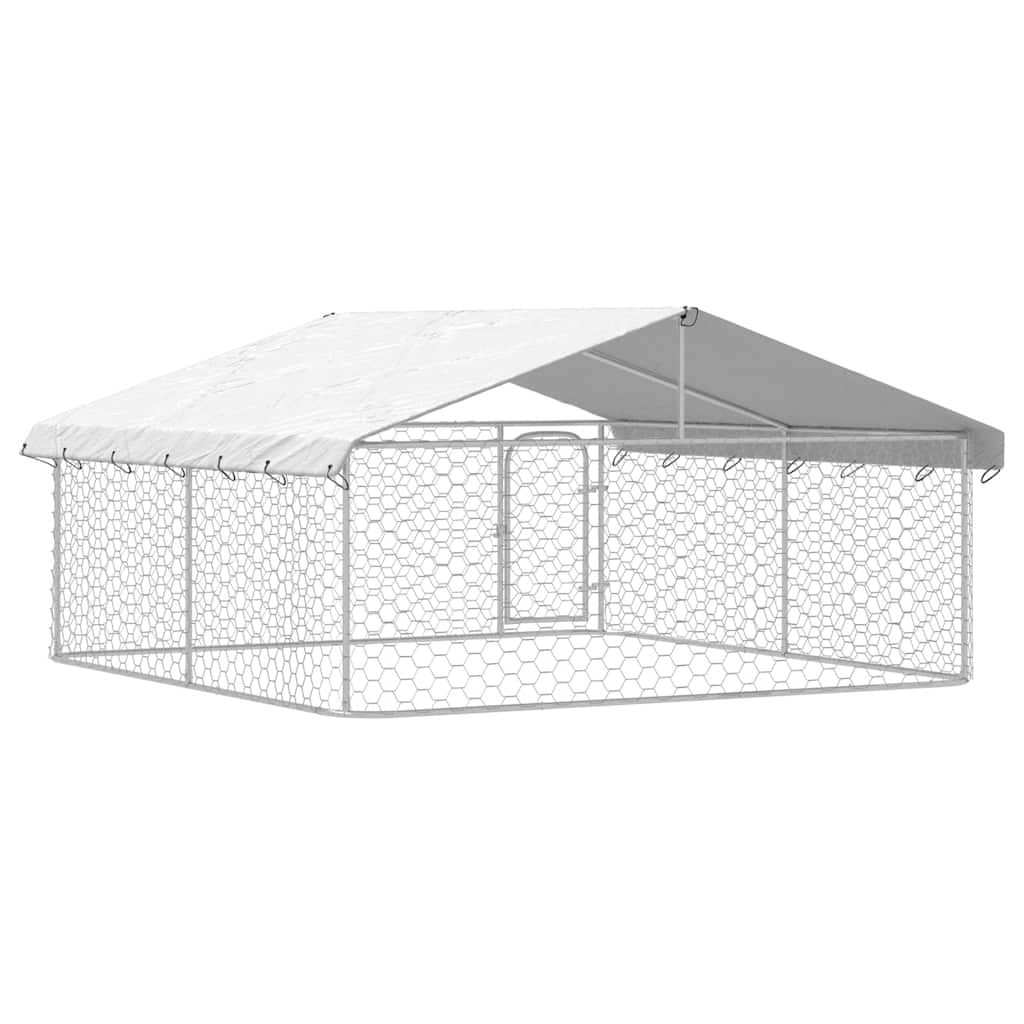 Outdoor-Hundezwinger Mit Dach