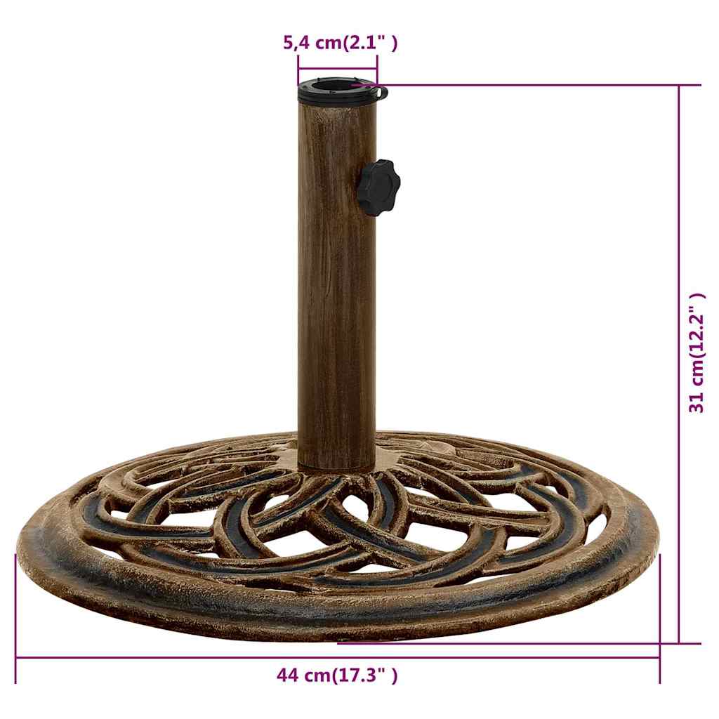 Sonnenschirmständer Bronzen 44X44X31 Cm Gusseisen