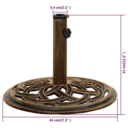 Sonnenschirmständer Bronzen 44X44X31 Cm Gusseisen