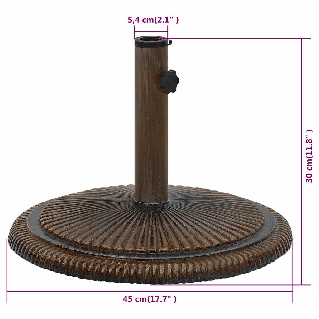 Sonnenschirmständer Bronzen 45X45X30 Cm Gusseisen