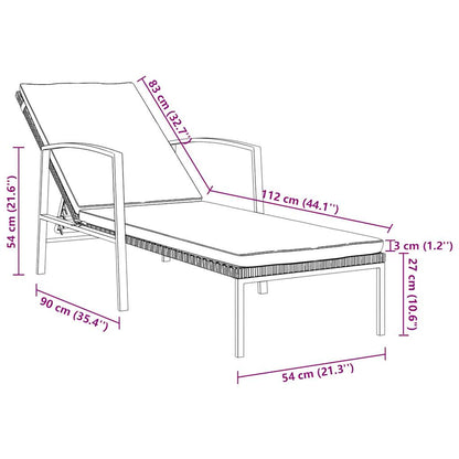 Sonnenliege Mit Auflage Poly Rattan