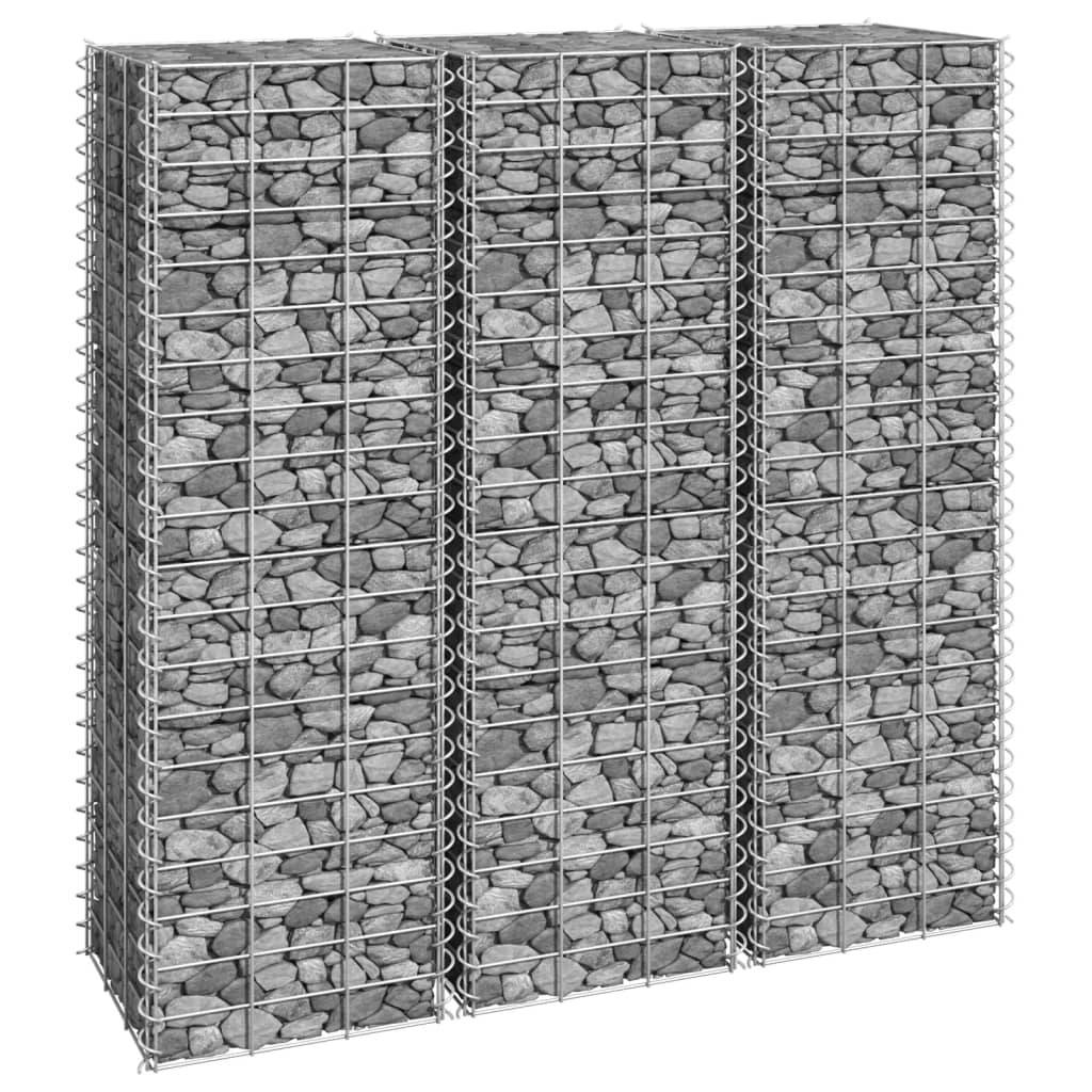 Gabionen-Hochbeete 3 Stk. 30X30X50 Cm Eisen
