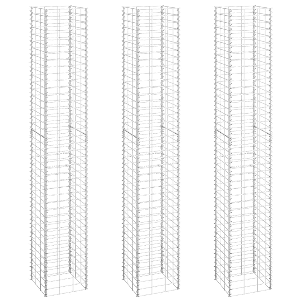 Gabionen-Hochbeete 3 Stk. 30X30X50 Cm Eisen