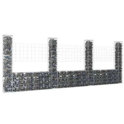 Gabionenkorb U-Form Mit 7 Säulen Eisen
