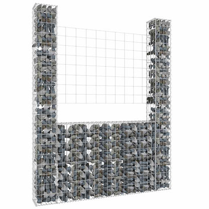 Gabionenkorb U-Form Mit 7 Säulen Eisen