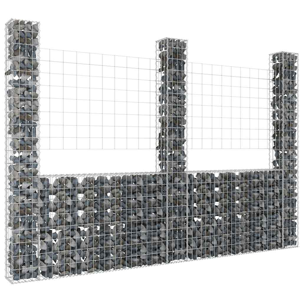 Gabionenkorb U-Form Mit 7 Säulen Eisen