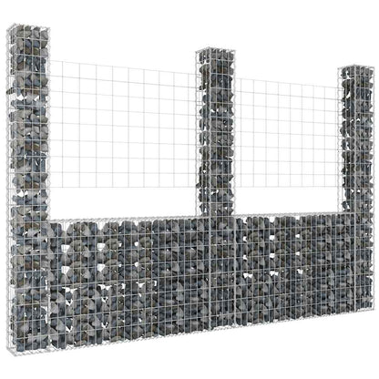 Gabionenkorb U-Form Mit 7 Säulen Eisen