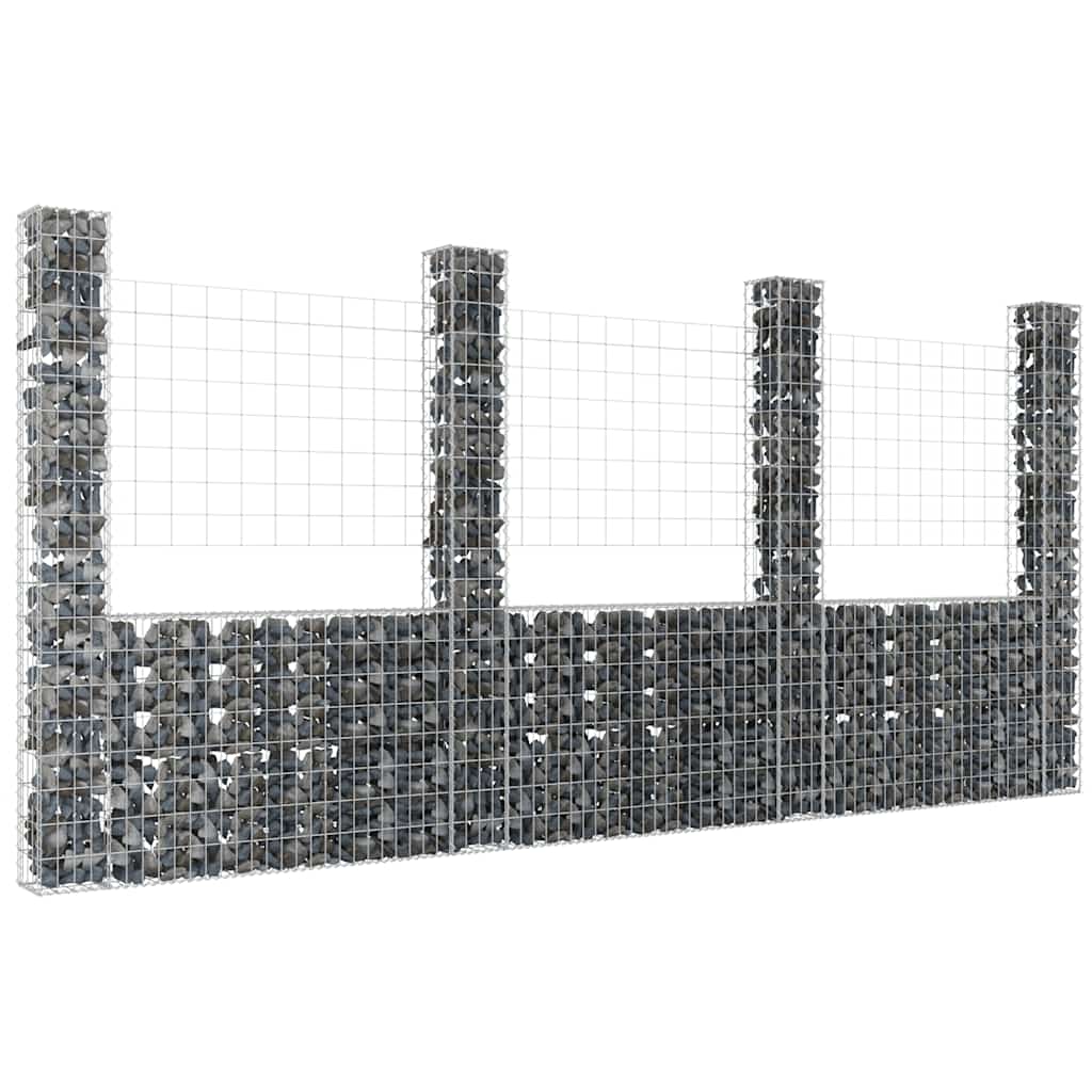 Gabionenkorb U-Form Mit 7 Säulen Eisen