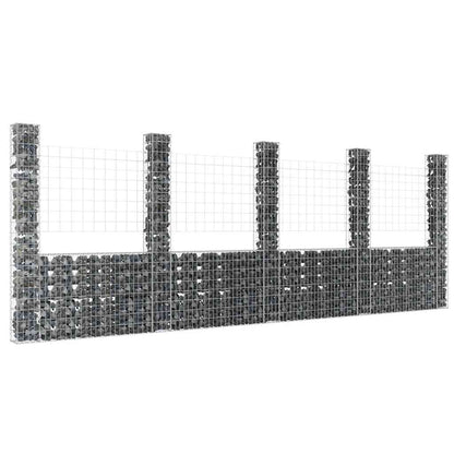 Gabionenkorb U-Form Mit 7 Säulen Eisen