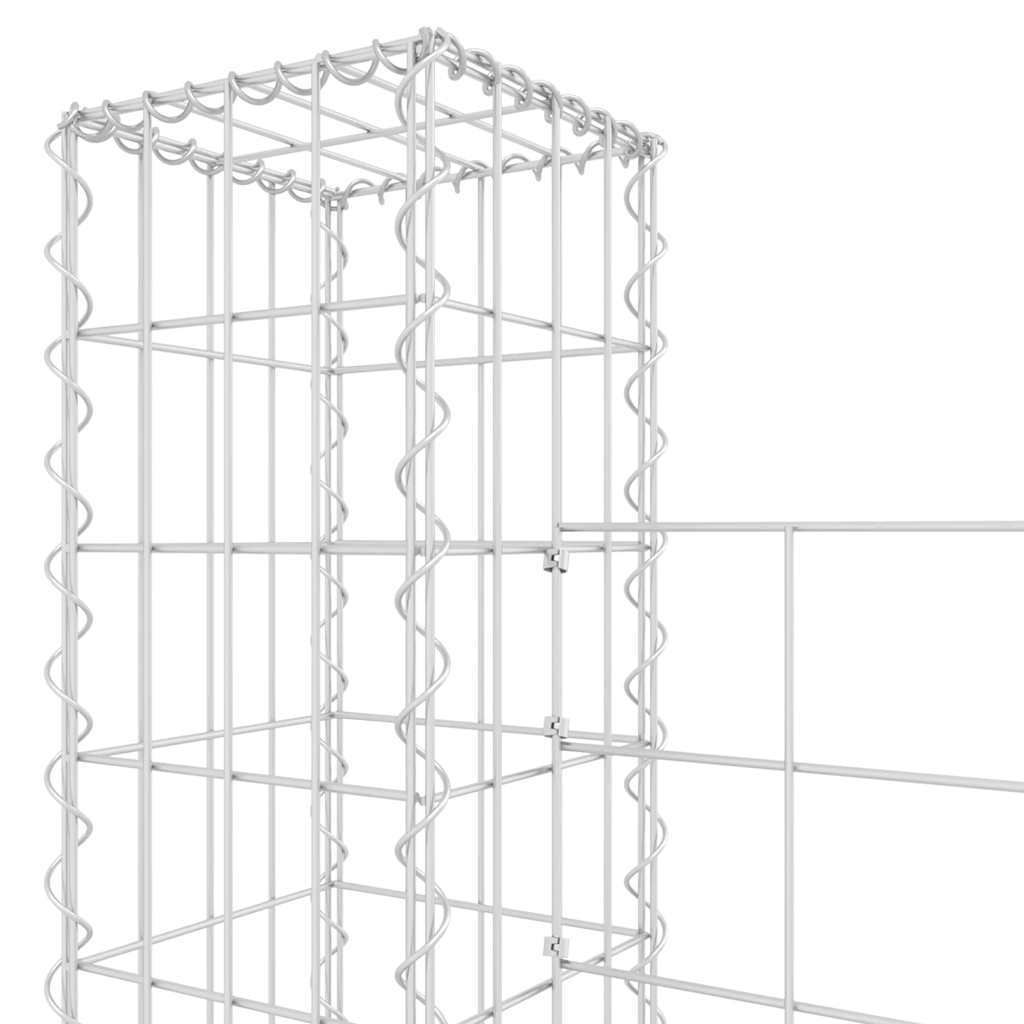 Gabionenkorb U-Form Mit 7 Säulen Eisen
