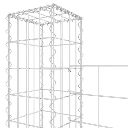 Gabionenkorb U-Form Mit 7 Säulen Eisen