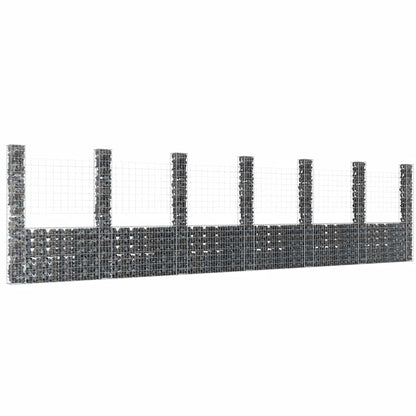 Gabionenkorb U-Form Mit 7 Säulen Eisen