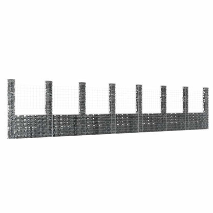 Gabionenkorb U-Form Mit 7 Säulen Eisen