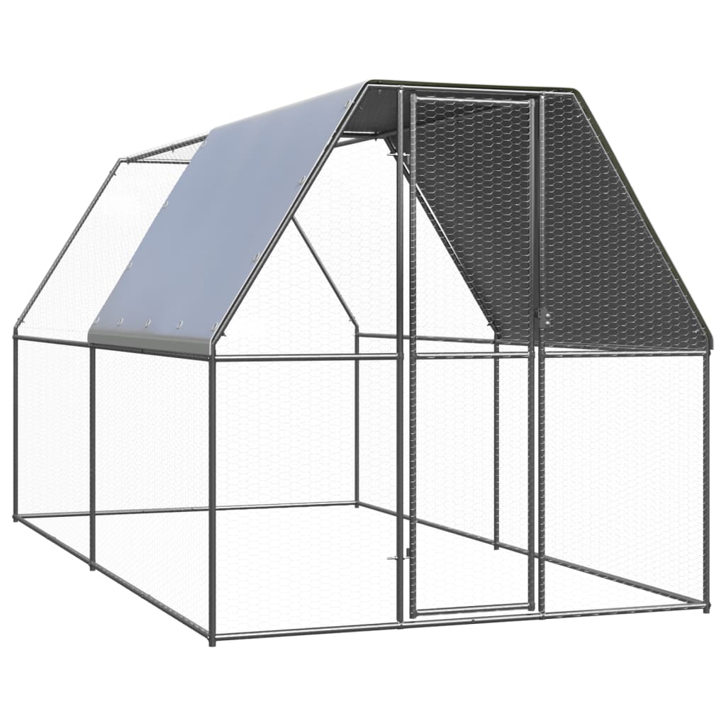 Hühnerkäfig 2X4X2 M Verzinkter Stahl