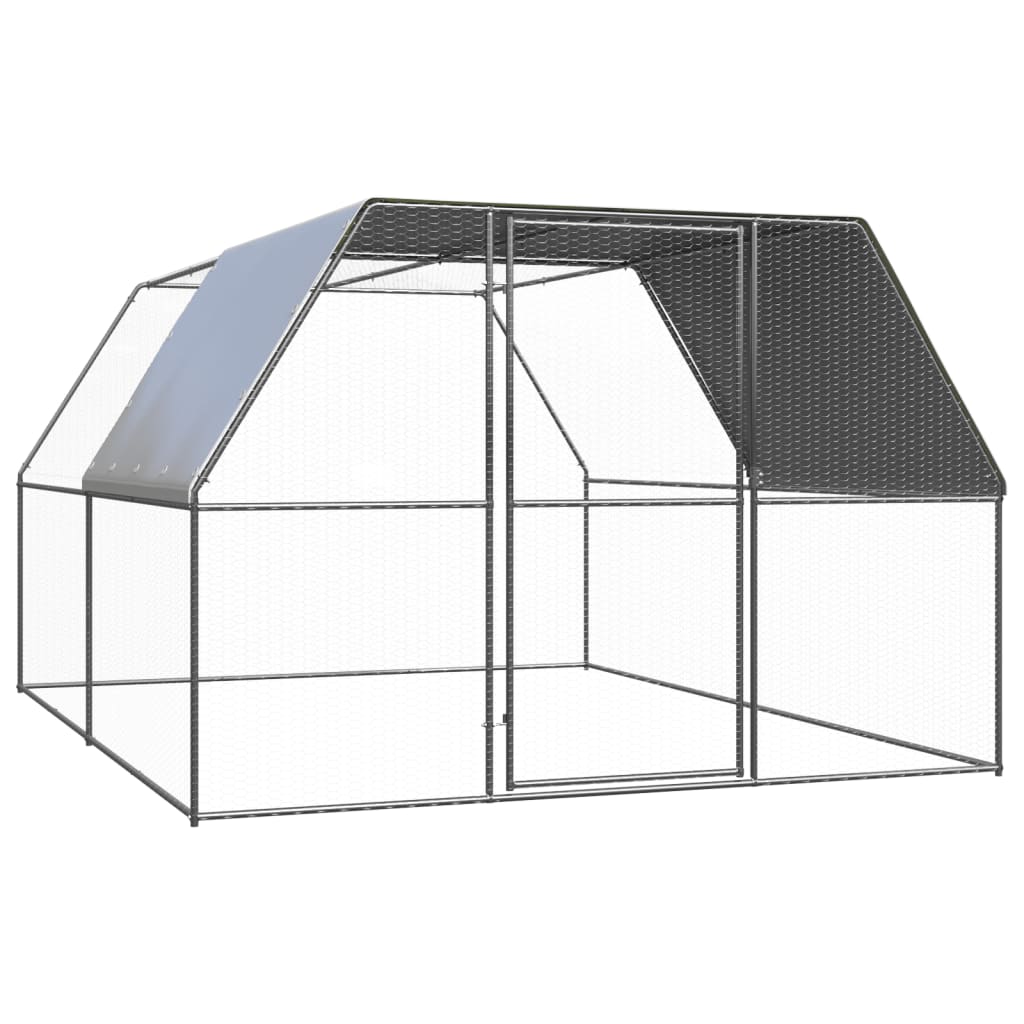 Outdoor-Hühnerkäfig 3X2X2 M Verzinkter Stahl