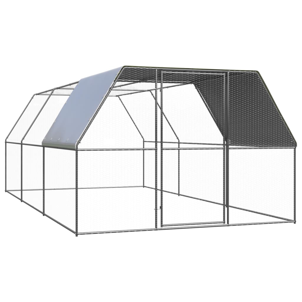 Outdoor-Hühnerkäfig 3X2X2 M Verzinkter Stahl
