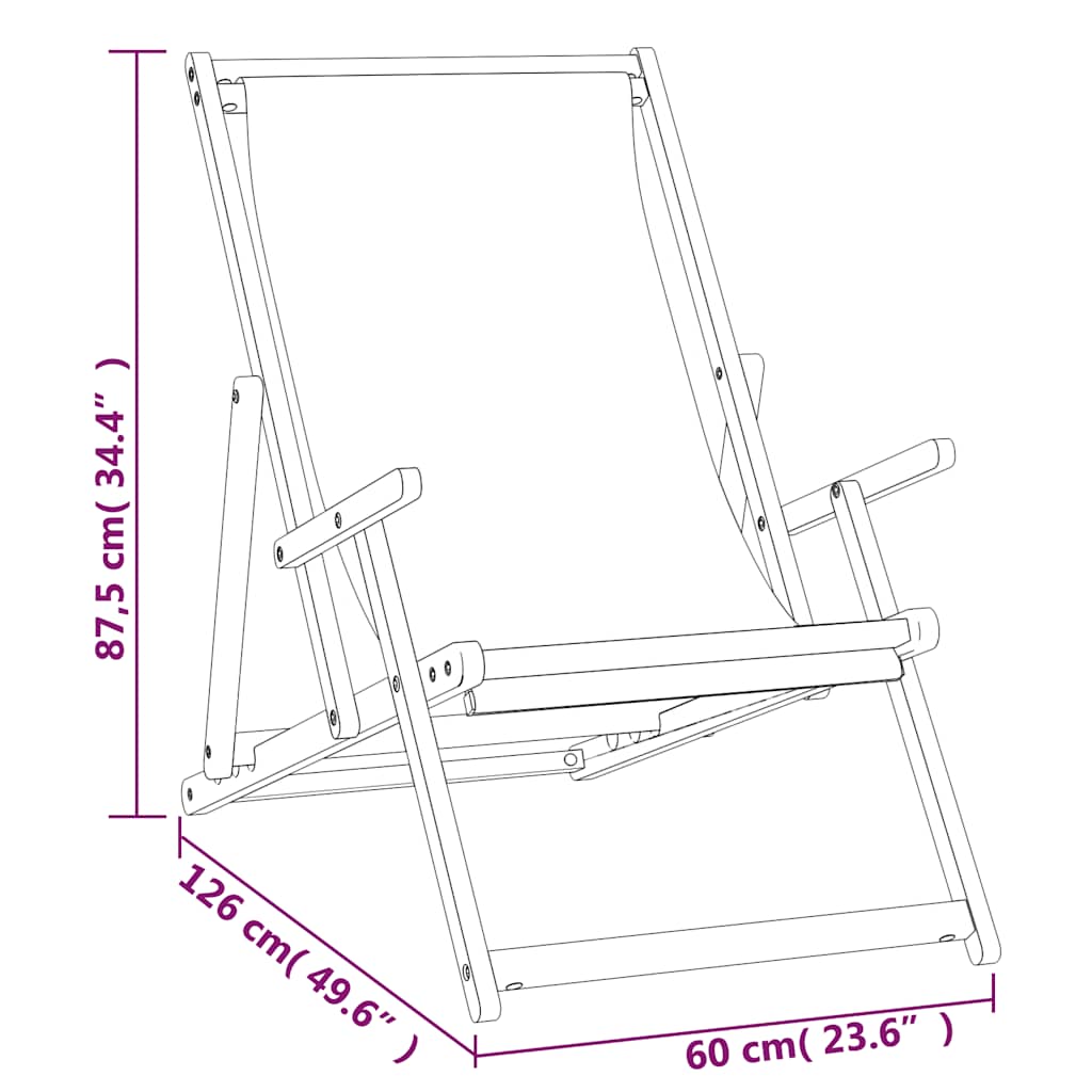 Strandstuhl Klappbar Massivholz Teak