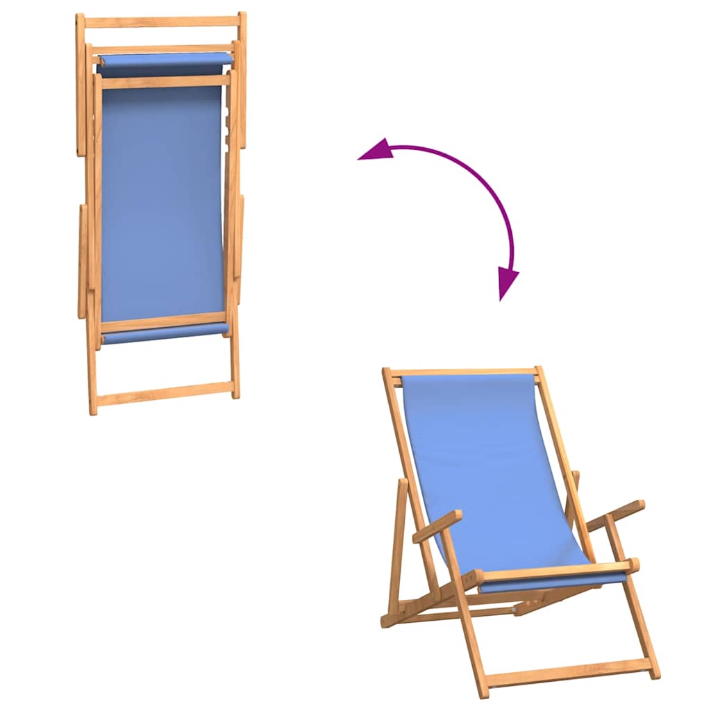 Strandstuhl Klappbar Massivholz Teak