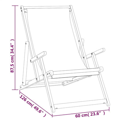 Strandstuhl Klappbar Massivholz Teak