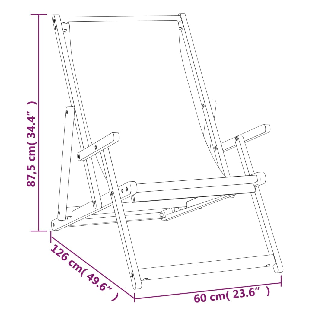 Strandstuhl Klappbar Massivholz Teak