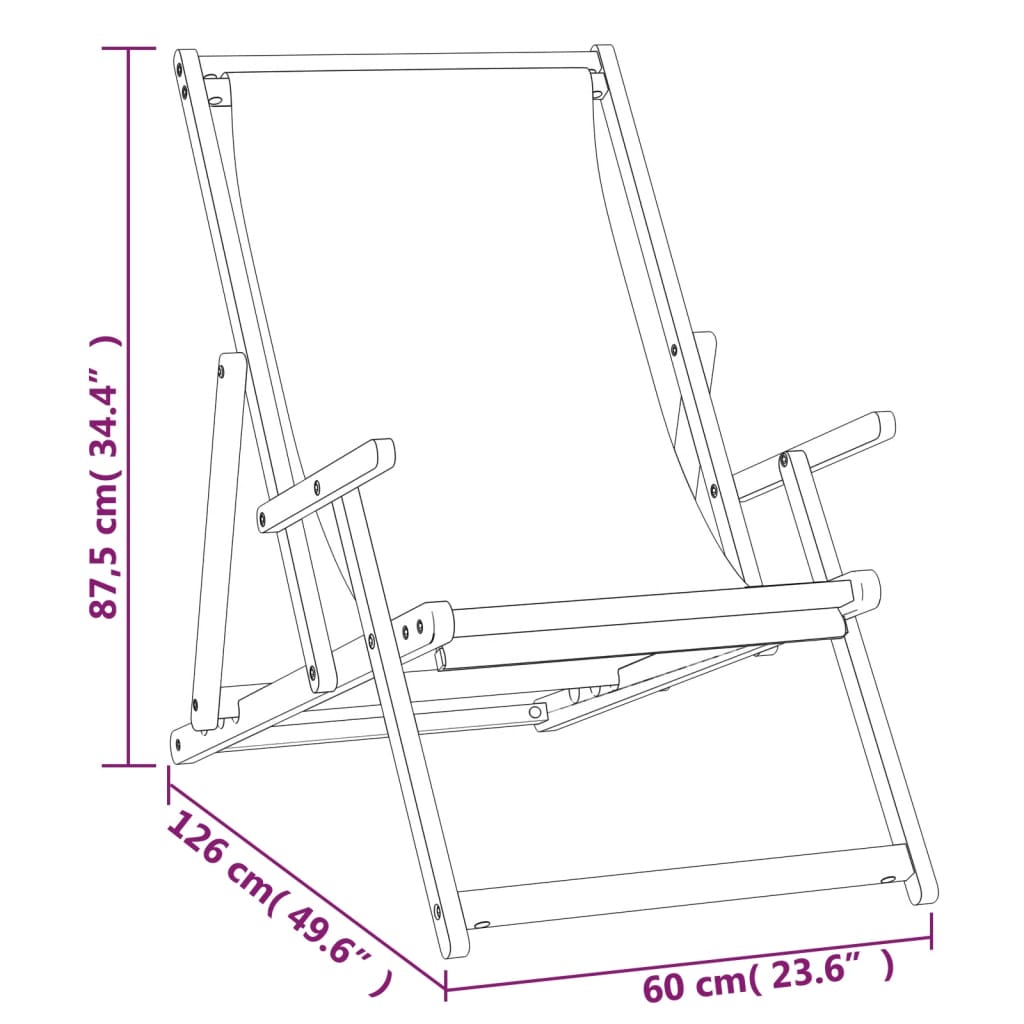 Strandstuhl Klappbar Massivholz Teak