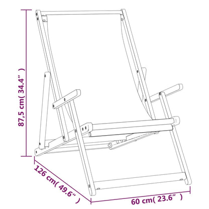 Strandstuhl Klappbar Massivholz Teak