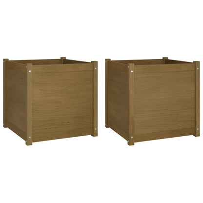 Pflanzkübel 2 Stk. 60X60X60 Cm Massivholz Kiefer