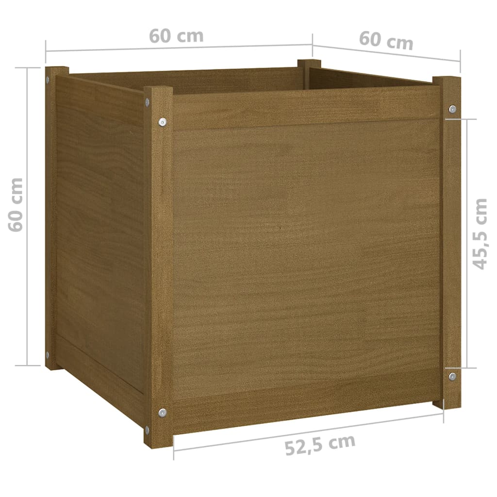Pflanzkübel 2 Stk. 60X60X60 Cm Massivholz Kiefer