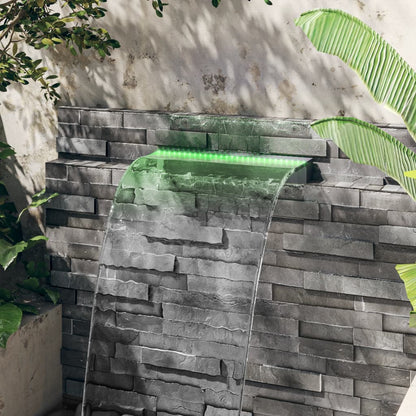 Wasserfall-Element Mit Rgb Leds Acryl 60 Cm