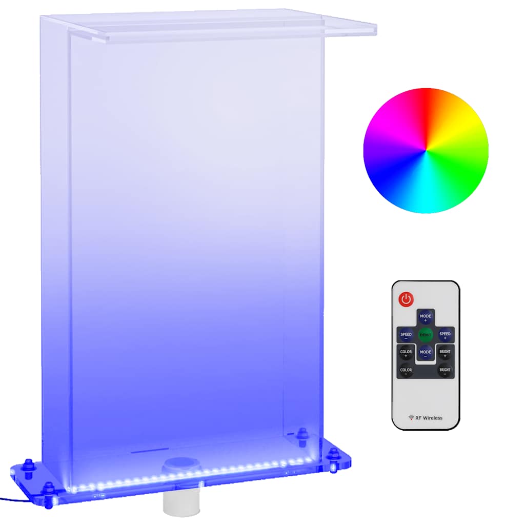 Wasserfall-Element Mit Rgb-Leds Acryl 51 Cm